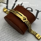 دستبند مردانه ورساچه طلایی استیل