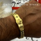 دستبند مردانه تاج مشابه طلا