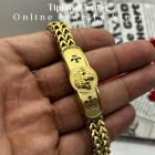 دستبند مردانه تاج مشابه طلا