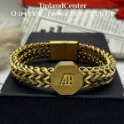 دستبند مردانه ای پی AP استیل آبکاری طلای 18 عیار با قفل مگنتی کشویی