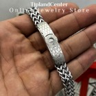 دستبند مردانه بولگاری استیل ۲۱ سانتی‌متری اصل با قفل مگنتی کشویی لوکس و براق، نماد استایل مردانه قدرتمند و شیک‌پوش