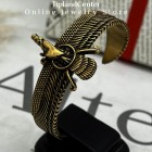 دستبند بنگل مردانه طرح فروهر طلایی