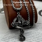 گردنبند صلیب با طرح اژدها و اسکلت، ساخته شده از استیل ضد زنگ، آویز گوتیک مردانه و زنانه