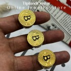 انگشتر بیت کوین مردانه مشابه طلا با رکاب گرد