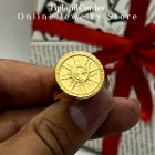 انگشتر مردانه طرح خورشید مشابه طلا