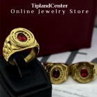 انگشتر رولکس مردانه با نگین قرمز مشابه طلا