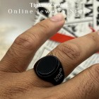 انگشتر مردانه یک دست مشکی برند مونت بلان