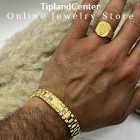 ست دستبند انگشتر رولکس طلایی