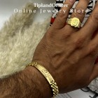 دستبند انگشتر مردانه مشابه طلا